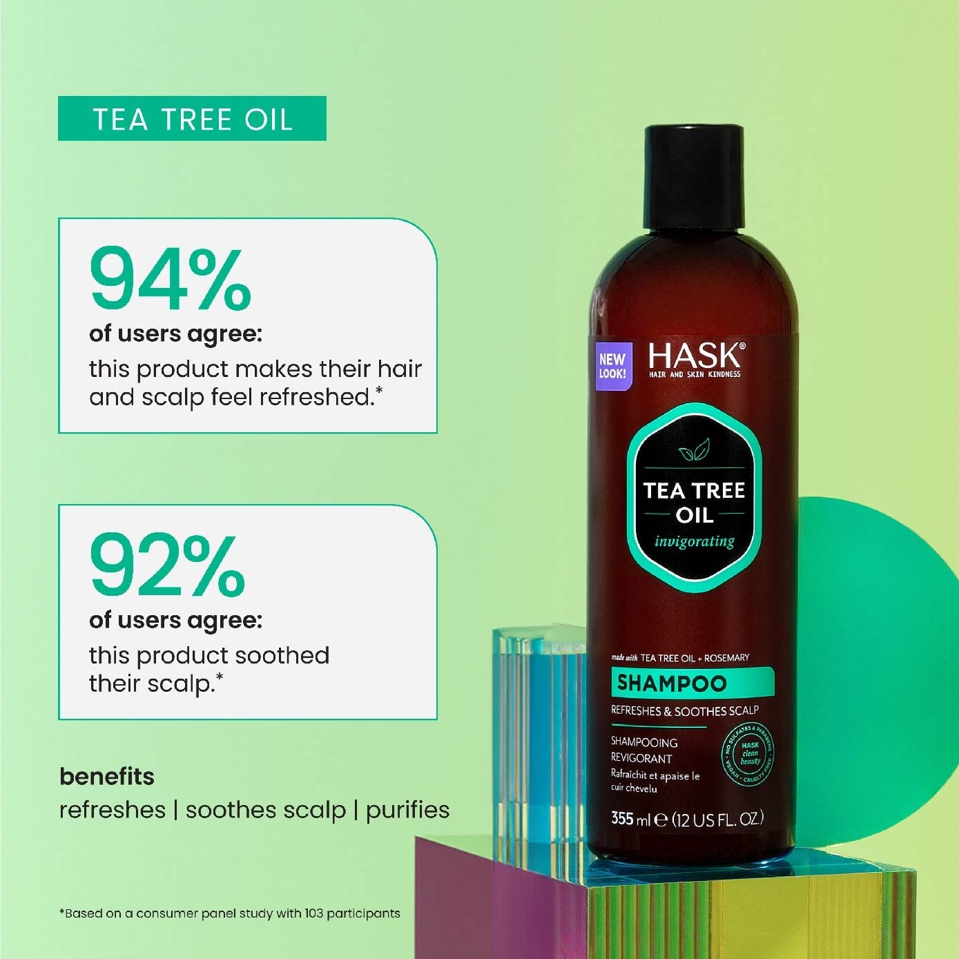 Tea Tree Oil Invigorating Shampoo (To Refreshes & Soothes Scalp) 355ml