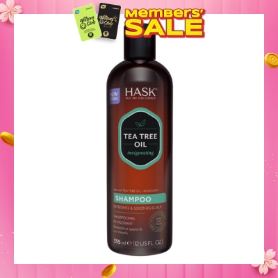 HASK Tea Tree Oil Invigorating Shampoo (To Refreshes & Soothes Scalp) 355ml