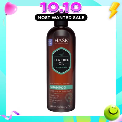 HASK Tea Tree Oil Invigorating Shampoo (To Refreshes & Soothes Scalp) 355ml image