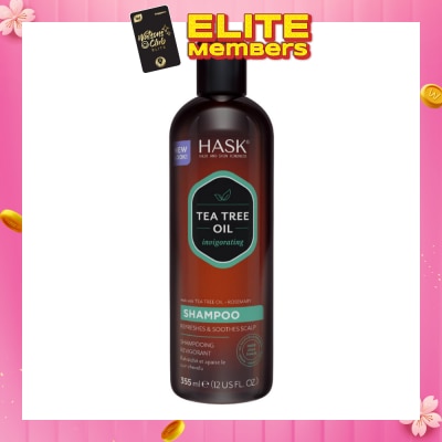 HASK Tea Tree Oil Invigorating Shampoo (To Refreshes & Soothes Scalp) 355ml