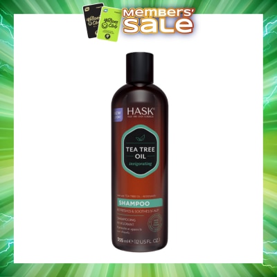 HASK - Tea Tree Oil Invigorating Shampoo (To Refreshes & Soothes Scalp) 355ml