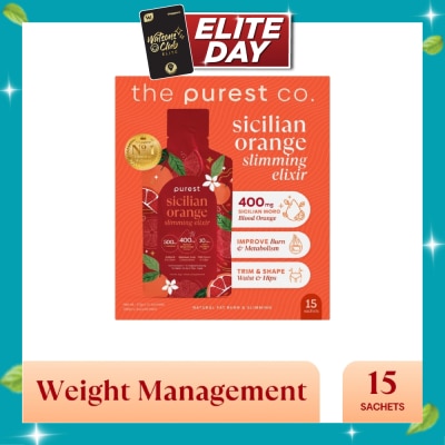 THE PUREST CO Sicilian Orange Slimming Elixir Sachet 15s (Expiry: May`2027) image