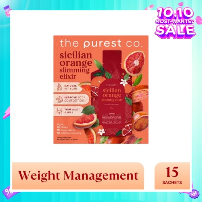 THE PUREST CO Sicilian Orange Slimming Elixir Sachet 15s (Expiry: May`2026)