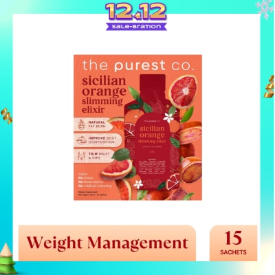 THE PUREST CO Sicilian Orange Slimming Elixir Sachet 15s (Expiry: May`2026)