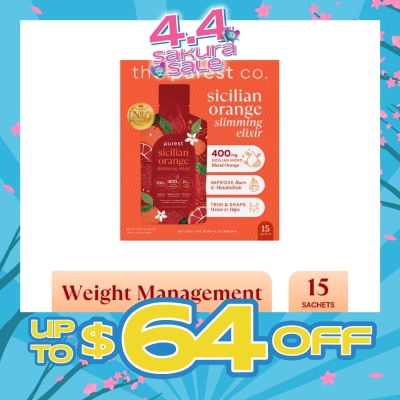 THE PUREST CO - Sicilian Orange Slimming Elixir Sachet 15s (Expiry: May`2026)