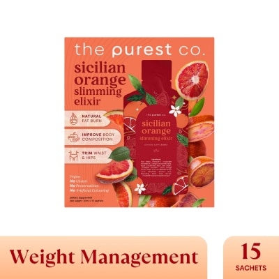 THE PUREST CO Sicilian Orange Slimming Elixir Sachet 15s (Expiry: May`2026)
