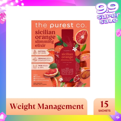 THE PUREST CO Sicilian Orange Slimming Elixir Sachet 15s (Expiry: May`2026)