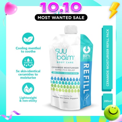 SUU BALM Ceramide Moisturiser (Rapid Itch Relief) Refill Pack 285ml image