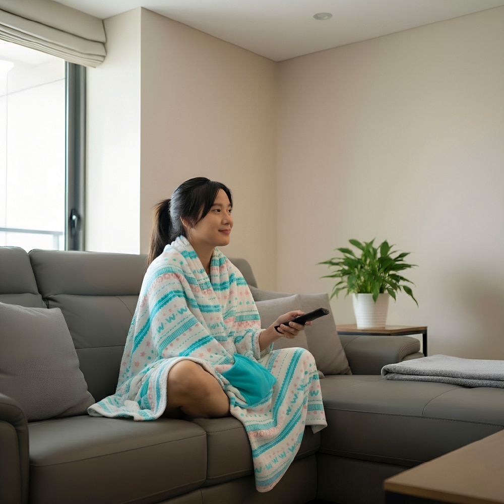 Solace Fleece Blanket with Hand & Foot Pocket 1s