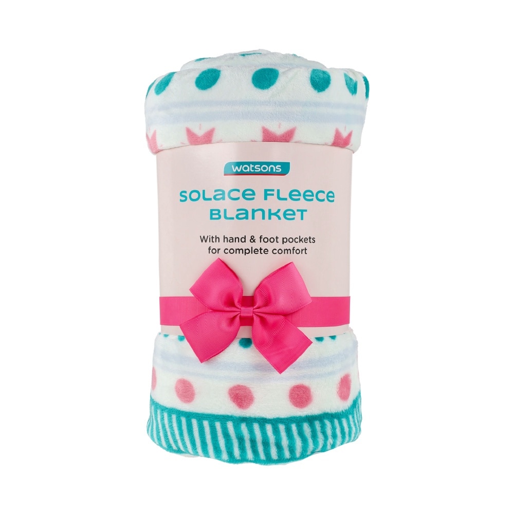 Solace Fleece Blanket with Hand & Foot Pocket 1s