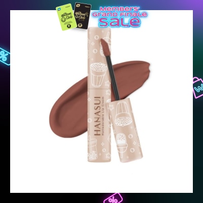 HANASUI Mattedorable Lip Cream (02 Brown Sugar), Long Lasting, Lightweight, Non Drying 4g