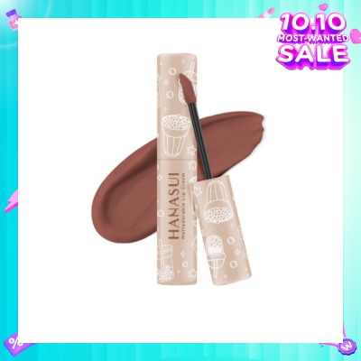 HANASUI Mattedorable Lip Cream (02 Brown Sugar), Long Lasting, Lightweight, Non Drying 4g