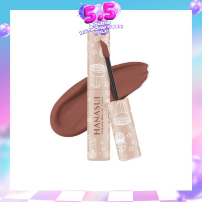 HANASUI - Mattedorable Lip Cream (02 Brown Sugar), Long Lasting, Lightweight, Non Drying 4g