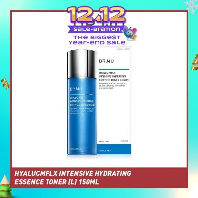 DR. WU Hyalucmplx Intensive Hydrating Essence Toner (Light), Toning Treatment That Rehydrates And Replenishes Skin With Moisture 150ml