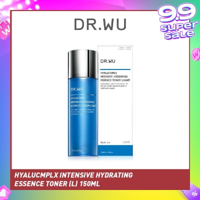 DR. WU Hyalucmplx Intensive Hydrating Essence Toner (Light), Toning Treatment That Rehydrates And Replenishes Skin With Moisture 150ml