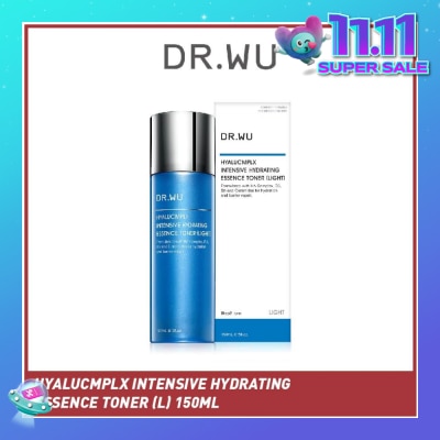 DR. WU Hyalucmplx Intensive Hydrating Essence Toner (Light), Toning Treatment That Rehydrates And Replenishes Skin With Moisture 150ml