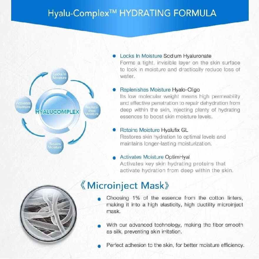 Hyalucmplx Intensive Hydrating Mask (Facilitate Hydration, Replacing Lost Moisture And Reducing Dry Patches) 3s