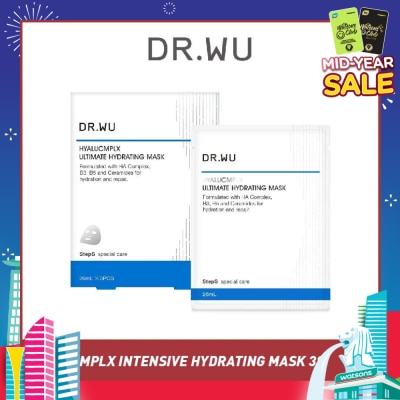 DR. WU Hyalucmplx Intensive Hydrating Mask (Facilitate Hydration, Replacing Lost Moisture And Reducing Dry Patches) 3s