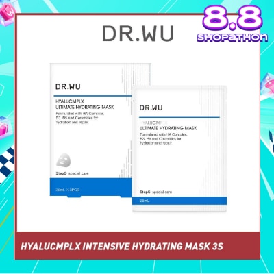 DR. WU Hyalucmplx Intensive Hydrating Mask (Facilitate Hydration, Replacing Lost Moisture And Reducing Dry Patches) 3s