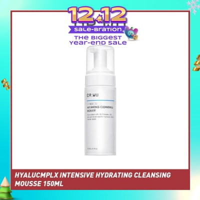 DR. WU Hyalucmplx Intensive Hydrating Cleansing Mousse (Restores Skin's Natural Moisture Barrier, Perfect For Sensitive And Dry Skin) 150ml