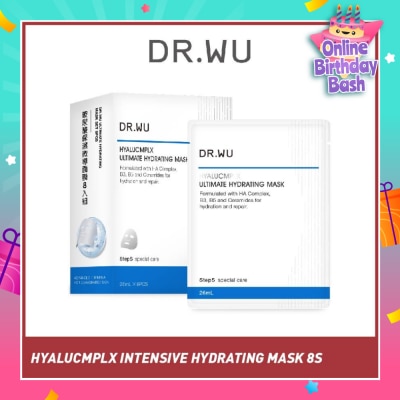 DR. WU Hyalucmplx Intensive Hydrating Mask (Facilitate Hydration, Replacing Lost Moisture And Reducing Dry Patches) 8s