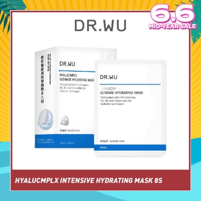 DR. WU Hyalucmplx Intensive Hydrating Mask (Facilitate Hydration, Replacing Lost Moisture And Reducing Dry Patches) 8s