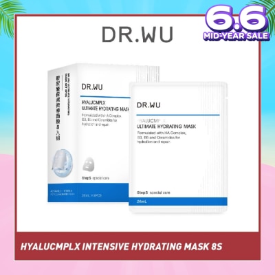 DR. WU Hyalucmplx Intensive Hydrating Mask (Facilitate Hydration, Replacing Lost Moisture And Reducing Dry Patches) 8s