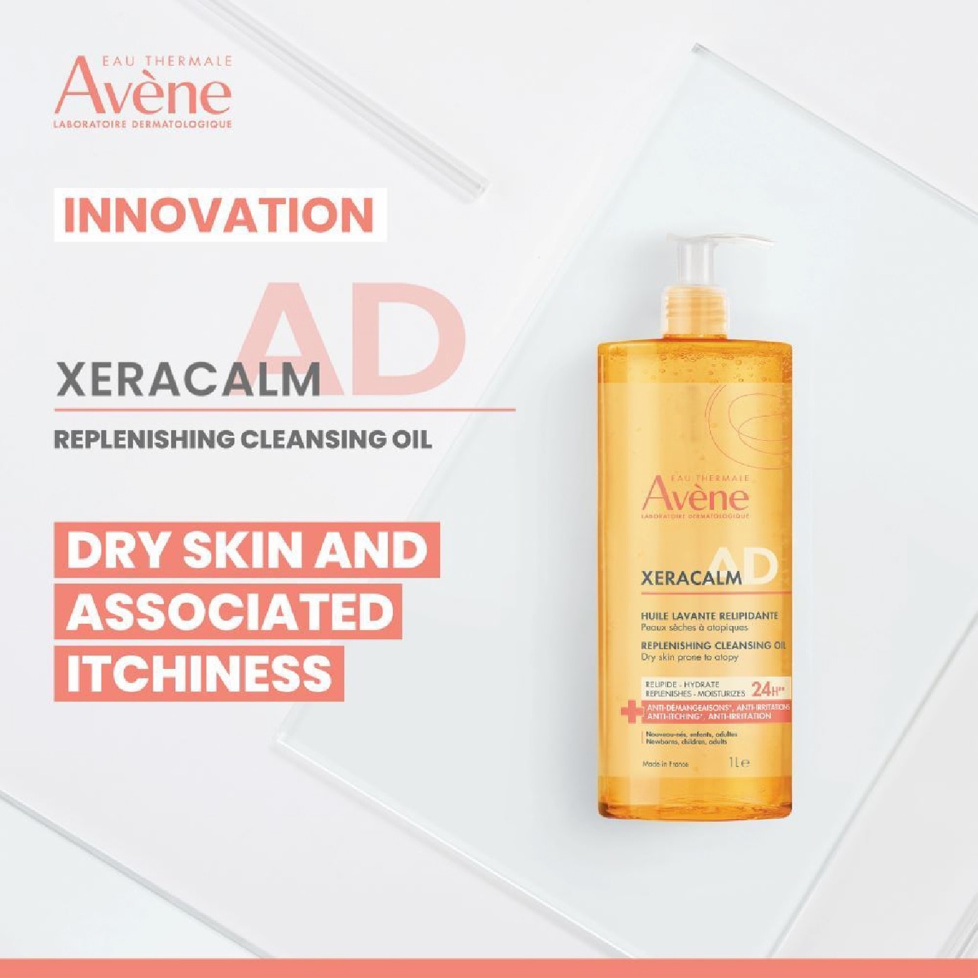 XeraCalm A.D Replenishing Cleansing Oil 1L