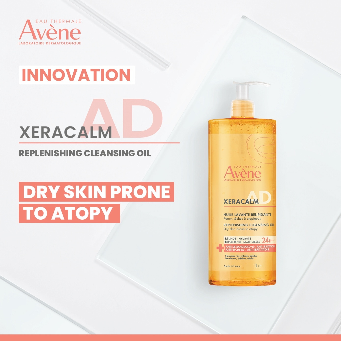 XeraCalm A.D Replenishing Cleansing Oil 1L