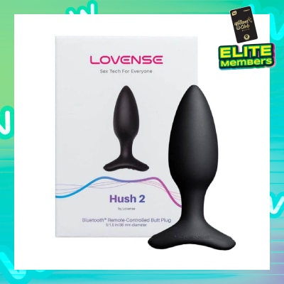 LOVENSE Hush 2 (1.5 inch) Bluetooth Remote-Controlled Wearable Butt Plug 1s