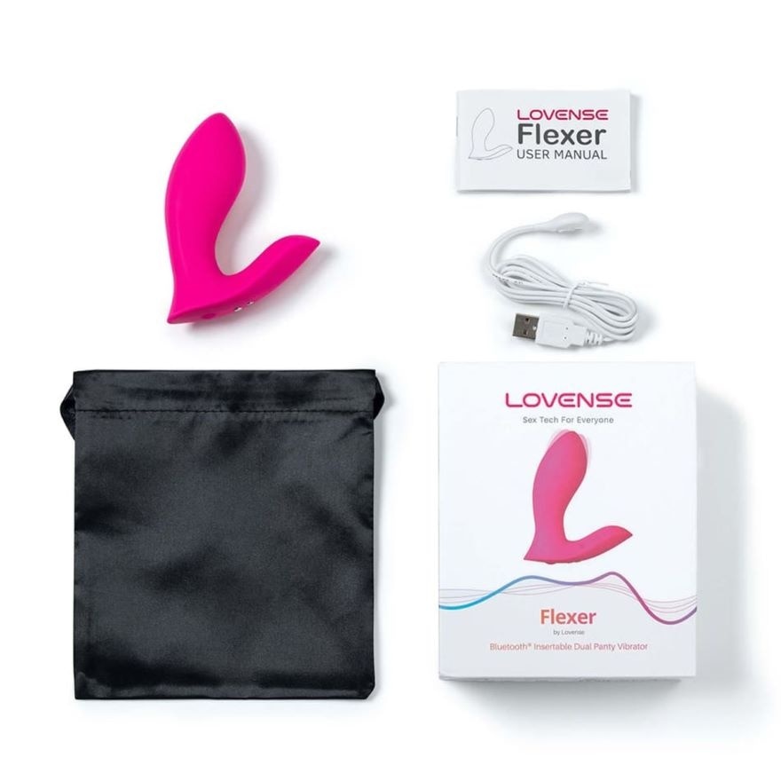 Flexer App-Controlled Dual Stimulation Panty Vibrator Pink 1s