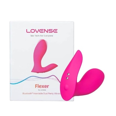 LOVENSE Flexer App-Controlled Dual Stimulation Panty Vibrator Pink 1s