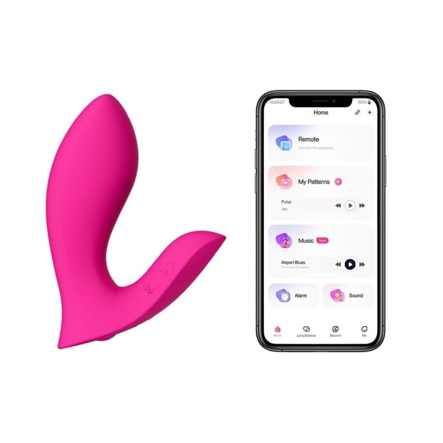 Flexer App-Controlled Dual Stimulation Panty Vibrator Pink 1s