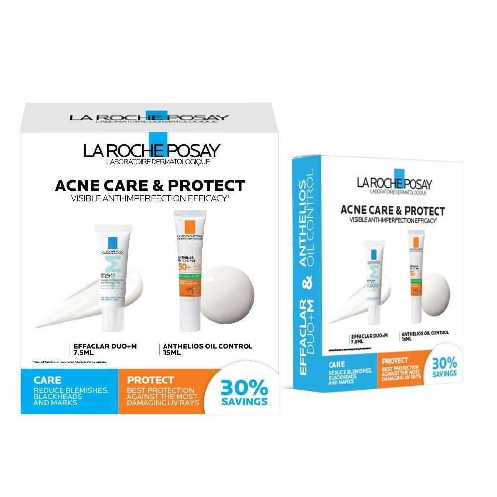 Acne Care & Protect Kit consists of Anthelios Oil Control 15ml & Effaclar Duo+M 7.5ml