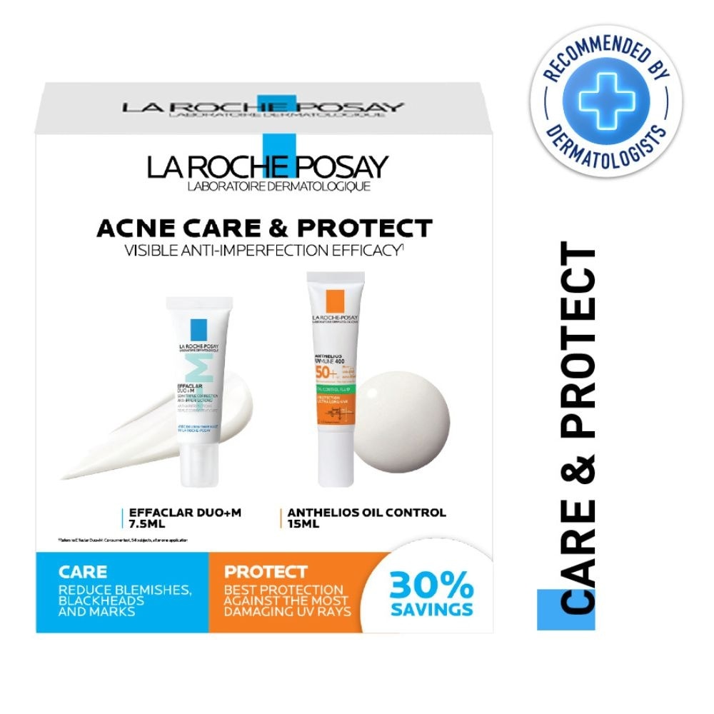 Acne Care & Protect Kit consists of Anthelios Oil Control 15ml & Effaclar Duo+M 7.5ml