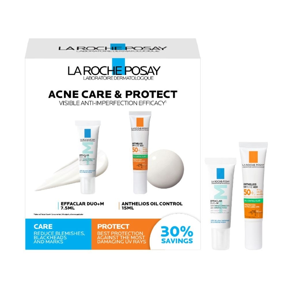 Acne Care & Protect Kit consists of Anthelios Oil Control 15ml & Effaclar Duo+M 7.5ml