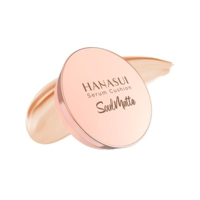 HANASUI Serum Cushion Soulmatte (101 Light) Create Flawless Look With Great Coverage That Lasts All Day 15g