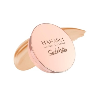 HANASUI Serum Cushion Soulmatte (102 Natural) Create Flawless Look With Great Coverage That Lasts All Day 15g