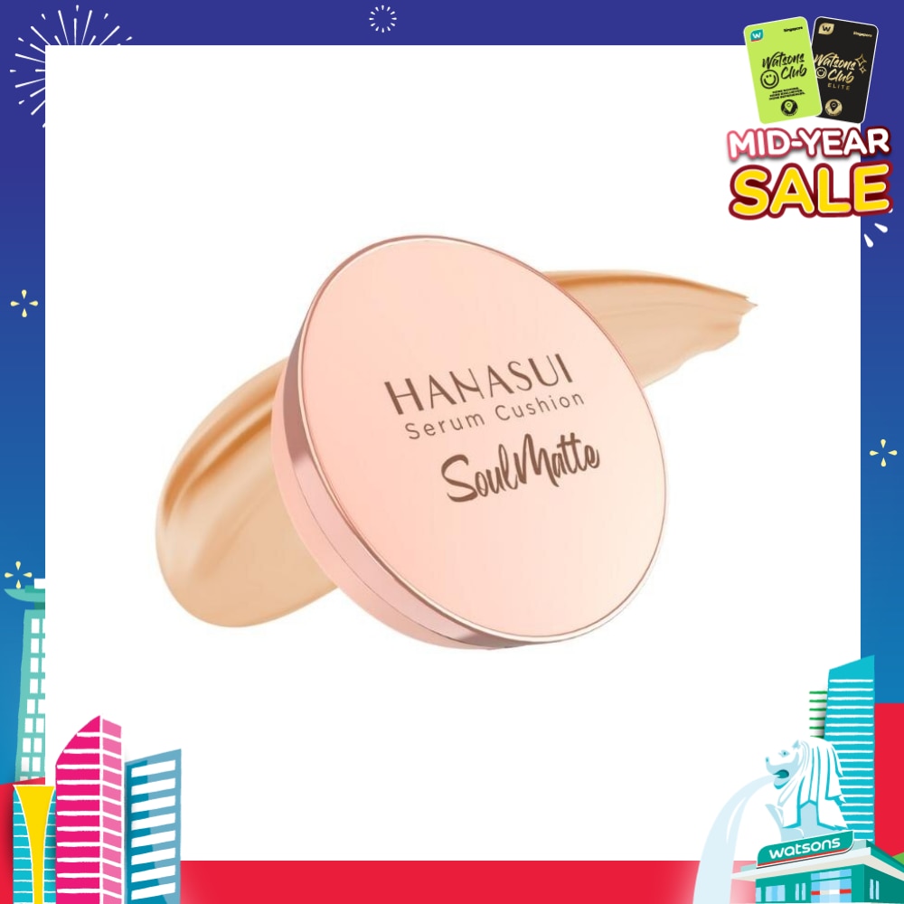 Serum Cushion Soulmatte (102 Natural) Create Flawless Look With Great Coverage That Lasts All Day 15g