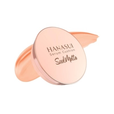 HANASUI Serum Cushion Soulmatte (104 Pinkish) Create Flawless Look With Great Coverage That Lasts All Day 15g