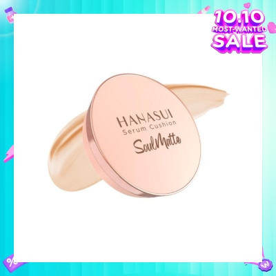 HANASUI Serum Cushion Soulmatte 107 Light Ivory 15g (Expiry: May`2026)