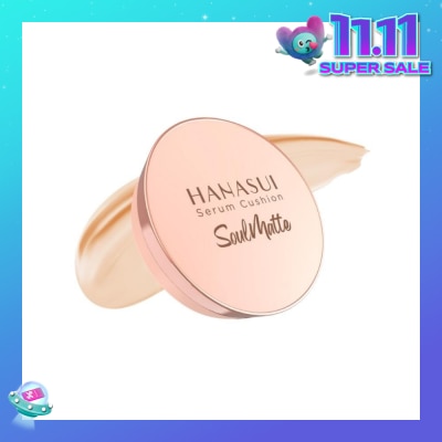HANASUI Serum Cushion Soulmatte 107 Light Ivory 15g (Expiry: May`2026)