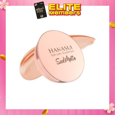 HANASUI Serum Cushion Soulmatte 108 Creamy Beige 15g (Expiry: May`2026)