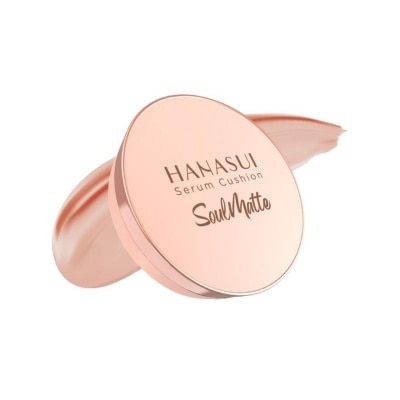 HANASUI Serum Cushion Soulmatte (110 Classy Ivory) Create Flawless Look With Great Coverage That Lasts All Day 15g