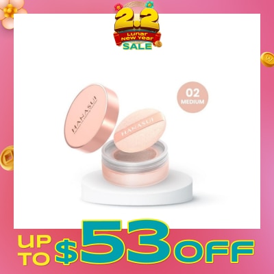HANASUI Perfect Fit Setting Powder (02 Medium) Smooth, Light And Blends Easily On The Face And Sets Makeup 12g (Expiry: Nov`2026)