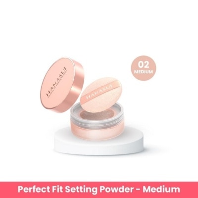 HANASUI Perfect Fit Setting Powder (02 Medium) Smooth, Light And Blends Easily On The Face And Sets Makeup 12g