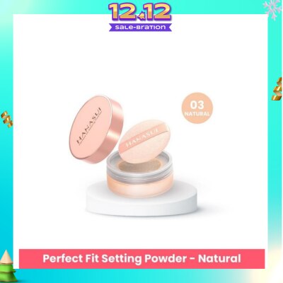 HANASUI Perfect Fit Setting Powder (03 Natural) Smooth, Light And Blends Easily On The Face And Sets Makeup 12g