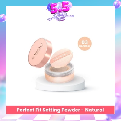 HANASUI - Perfect Fit Setting Powder (03 Natural) Smooth, Light And Blends Easily On The Face And Sets Makeup 12g