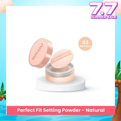 HANASUI Perfect Fit Setting Powder (03 Natural) Smooth, Light And Blends Easily On The Face And Sets Makeup 12g