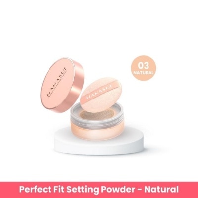 HANASUI Perfect Fit Setting Powder (03 Natural) Smooth, Light And Blends Easily On The Face And Sets Makeup 12g